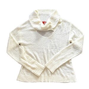Chelsea & Violet Cowl Neck Keyhole Knit Sweater LARGE